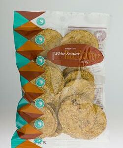 Spiral Crackers White Sesame Organic 75g