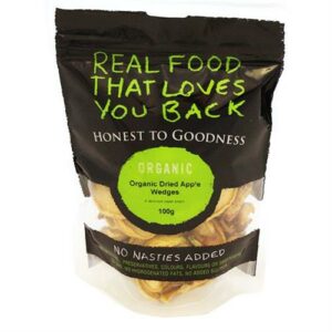Honest to Goodness Biodynamic Dried Apple Wedges 100g