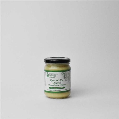 Hand 'n' Hoe Macadamia Butter Natural Smooth 225g Certified Organic