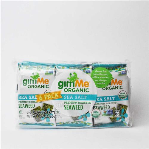 Gimme Roasted Seaweed Snacks Sea Salt 6 Pack