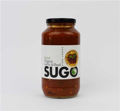 Spiral Pasta Sauce Sugo  Garlic Basil Certified Organic 709g