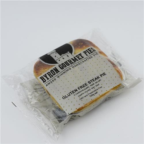 Byron Gourmet Pies GF Steak Pie Frozen 220g(Gluten Free)