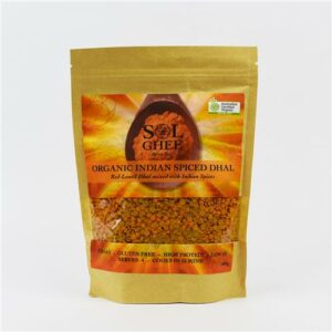 Sol Ghee Masoor Dhal Indian Spiced Red Lentil Mix 400g Certified Organic