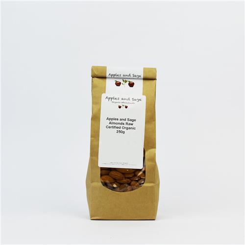 A&S Almonds Raw Certified Organic 250g