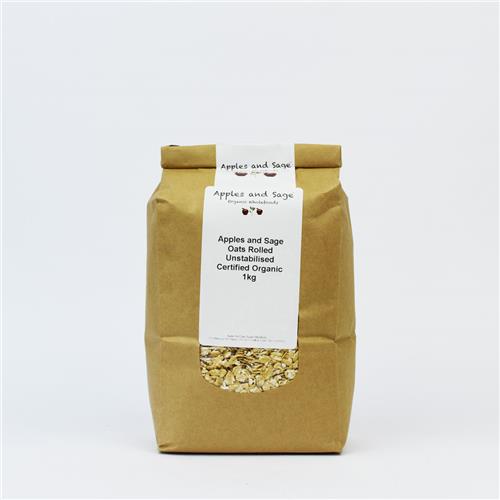 A&S Oats Rolled Unstabilised Certified Organic 1kg