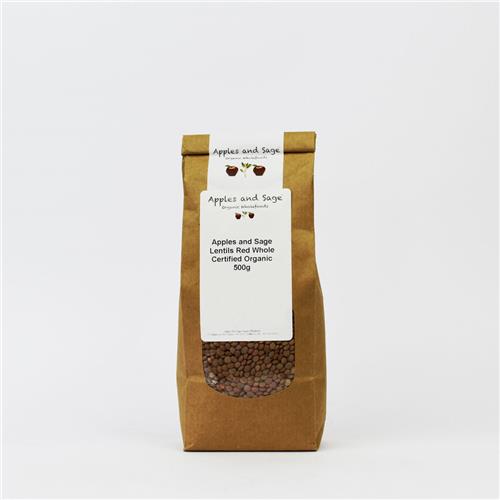 A&S Lentils Red Whole Certified Biodynamic 500g