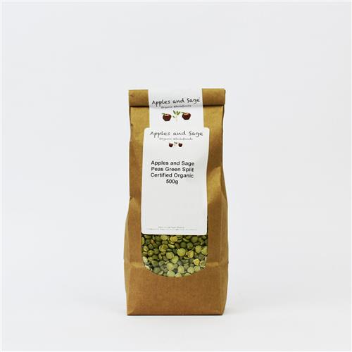 A&S Peas Green Split Certified Organic 500g