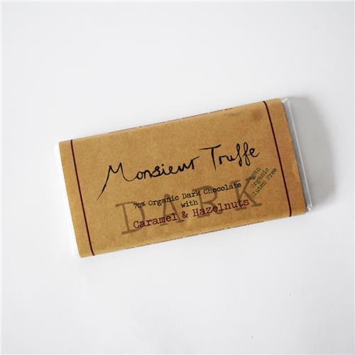 Monsieur Truffe Dark 70% Hazelnuts Caramel  Choc 90g