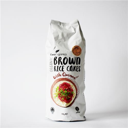 Ceres Organics Brown Rice Cakes with Quinoa 110g