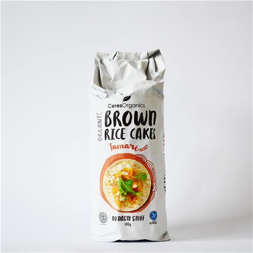 Ceres Brown Rice Cakes Tamari 110g Certified Organic