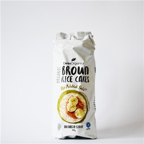 Ceres Brown Rice Cakes No Added Salt 110g Certified Organic