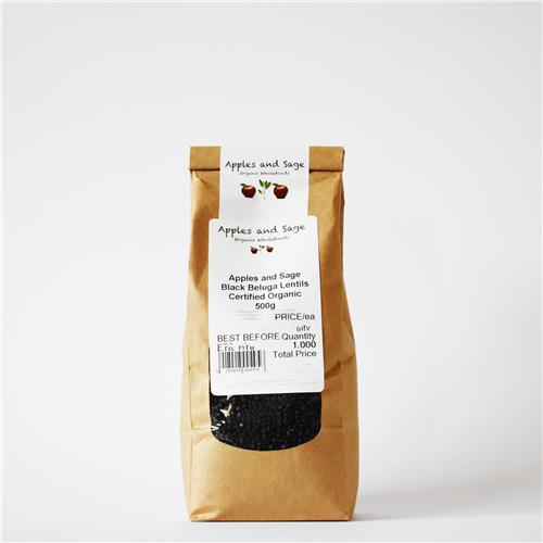 A&S Black Beluga Lentils Certified Organic 500g