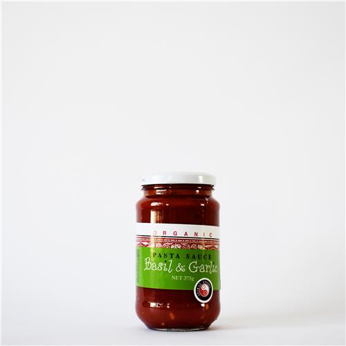 Spiral Organics Pasta Sauce Basil Garlic 375g