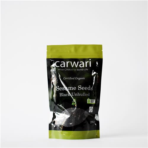 Carwari Organic Sesame Seeds Black Unhulled 200g