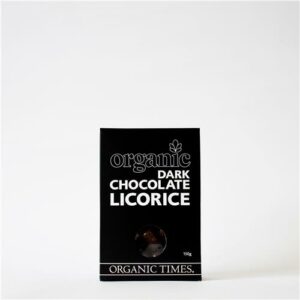 Organic Times Licorice Dark Chocolate Coated 150g Certified Organic