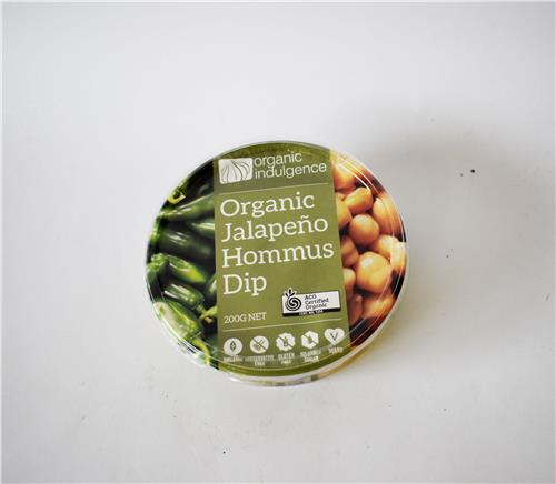 Organic Indulgence Jalapeno Hummus Dip 200g