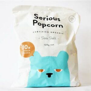 Serious Popcorn Sea Salt Multipack 10 X 120g Certified Organic