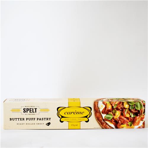 Careme  Wholemeal SPELT Butter Puff Pastry Frozen 375g