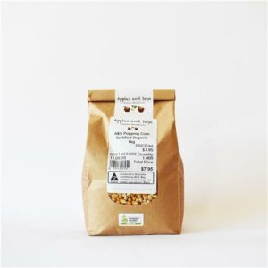 A&S Popping Corn Certified Organic 1kg