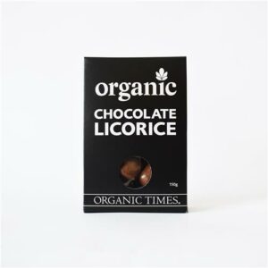 Organic Times Licorice Milk Chocolate Coated 150g