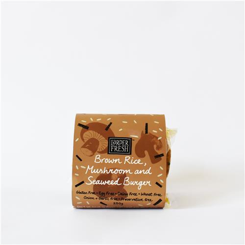 Larderfresh Brown Rice, Mushroom and Seaweed Burger 250g..