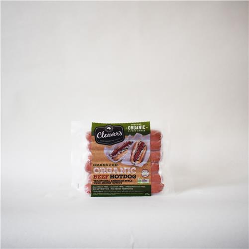 Cleavers Hotdog Beef 275g Certified Organic