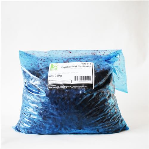 Viking Wild Blueberries Frozen 2.5kg Certified Organic