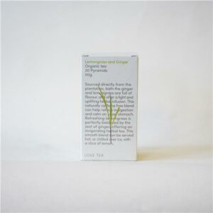 Love Tea Lemongrass and Ginger Tea Pyramid 50g