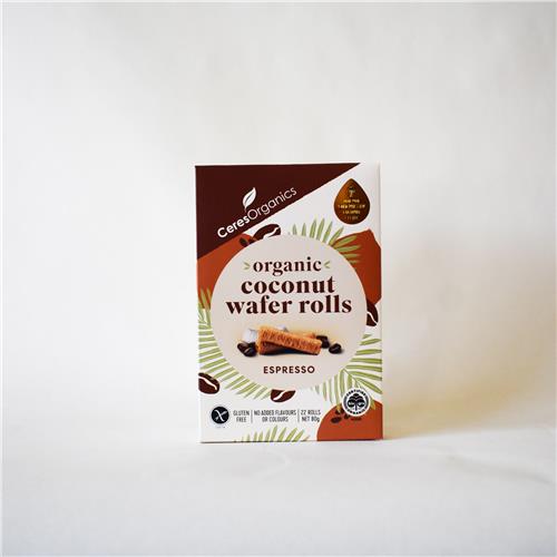 Ceres Organic Coconut Wafer Rolls Espresso 80g