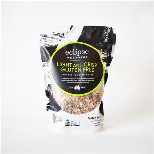 Eclipse Organics Toasted Light and Crisp GF Muesli 360g.