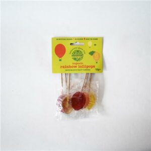 Biona Lollypops Rainbow organic  50g 6 Pack