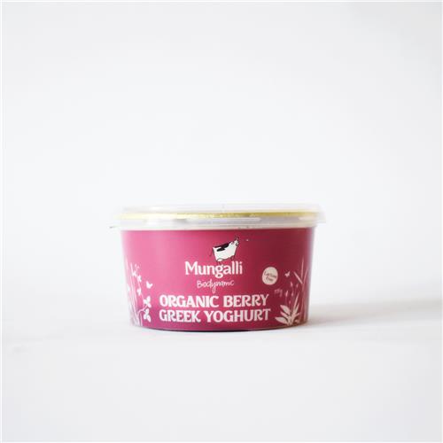 Mungalli Creek Yoghurt Greek Berry Bliss 375g Certified Biodynamic