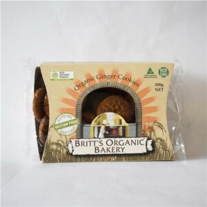 Britt's Organic GF Ginger Cookies 200g
