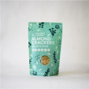 Little Bird Organics Sea Salt & Thyme Almond Crackers 100g