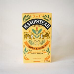 Hampstead Tea Lemon Ginger Certified Organic 20 Bags.
