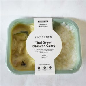 Foxes Den Thai Green Chicken Curry with Rice 400g