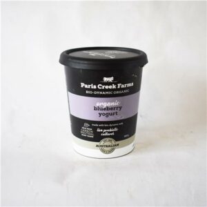 Paris Creek Yoghurt Blueberry Black Tub 500g.Certified Organic