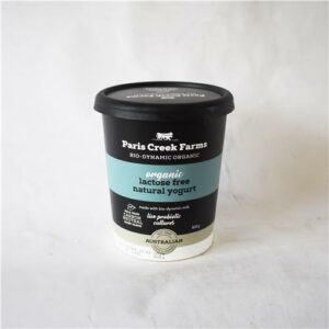 Paris Creek Yoghurt Lactose Free Black Tub 500g. Certified Organic