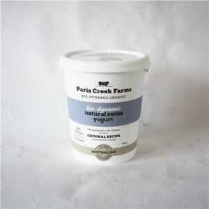 Paris Creek Yoghurt Natural Swiss 500g Certified Biodynamic