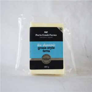 Paris Creek Cheese Fetta180g.Certified Biodynamic