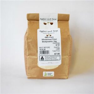 A&S Plain Wholemeal Flour Biodynamic 1kg