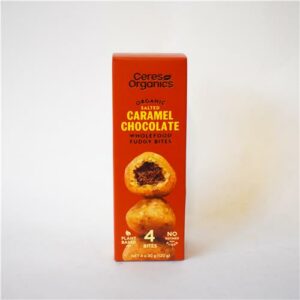 Ceres Organics Fudgy Bites Salted Caramel Choc 4pk