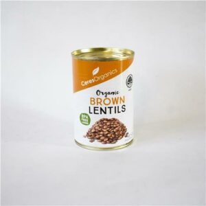 Ceres Lentils Brown Tinned 400g Certified Organic