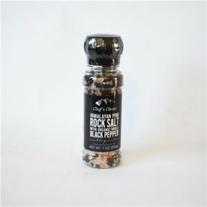 Chef's Choice Himalayan Pink Rock Salt+ Black Pepper Grinder 200g
