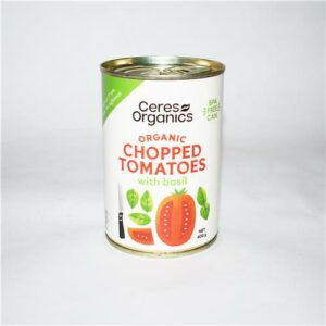 Ceres Organics Tomatoes with Basil Chopped Tinned 400g Certified Organic