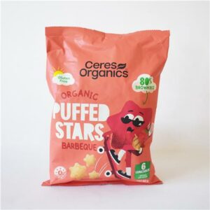 Ceres Puffed Stars Barbeque 80g Certified Organic