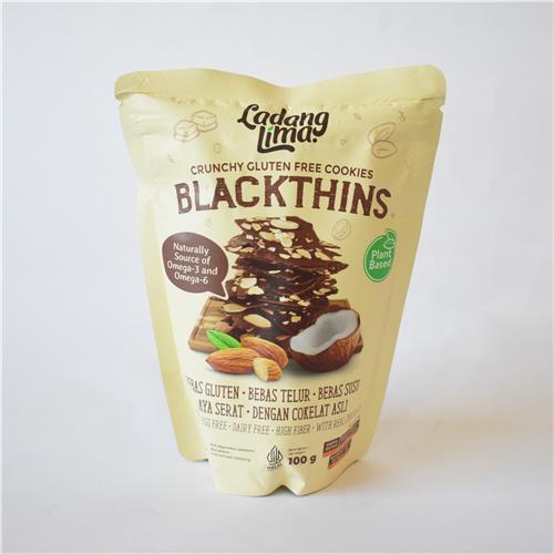 Ladang Lima Blackthins Chocolate Coconut Almond Thins 100g