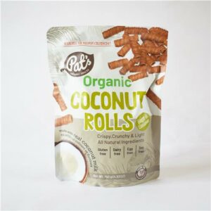 Pat's Organic Coconut Rolls Ginger Cinnamon 140g