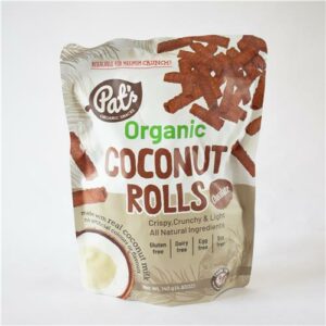 Pat's Organic Coconut Rolls Chocolate 140g
