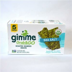 Gimme Roasted Seaweed Snacks Grab & Go Sea Salt 5x4g